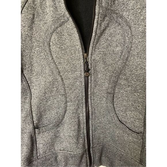 Lululemon Scuba hoodie sweatshirt full zip gray women's size 6 - Picture 4 of 6
